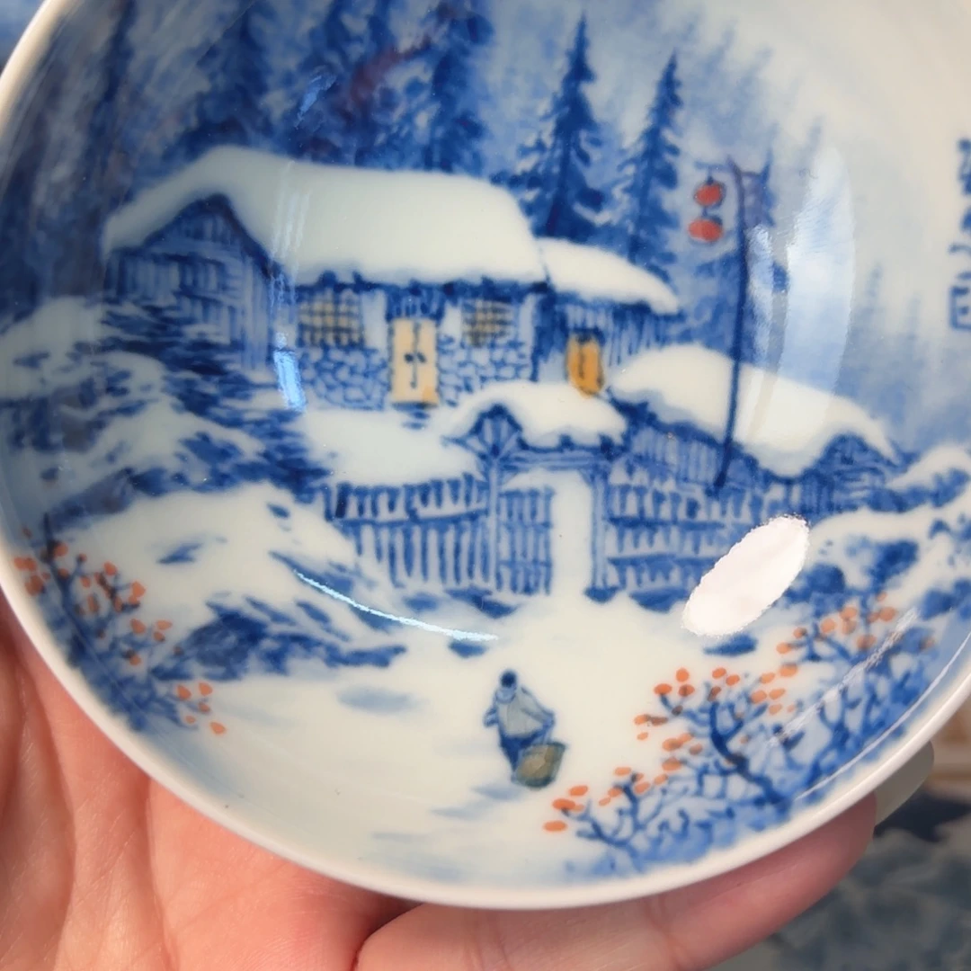 陶柴窑青花瓷艺术品