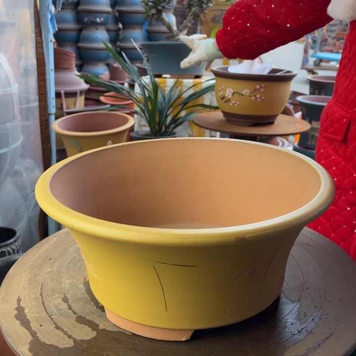 紫砂宜兴紫砂花盆33黄票口