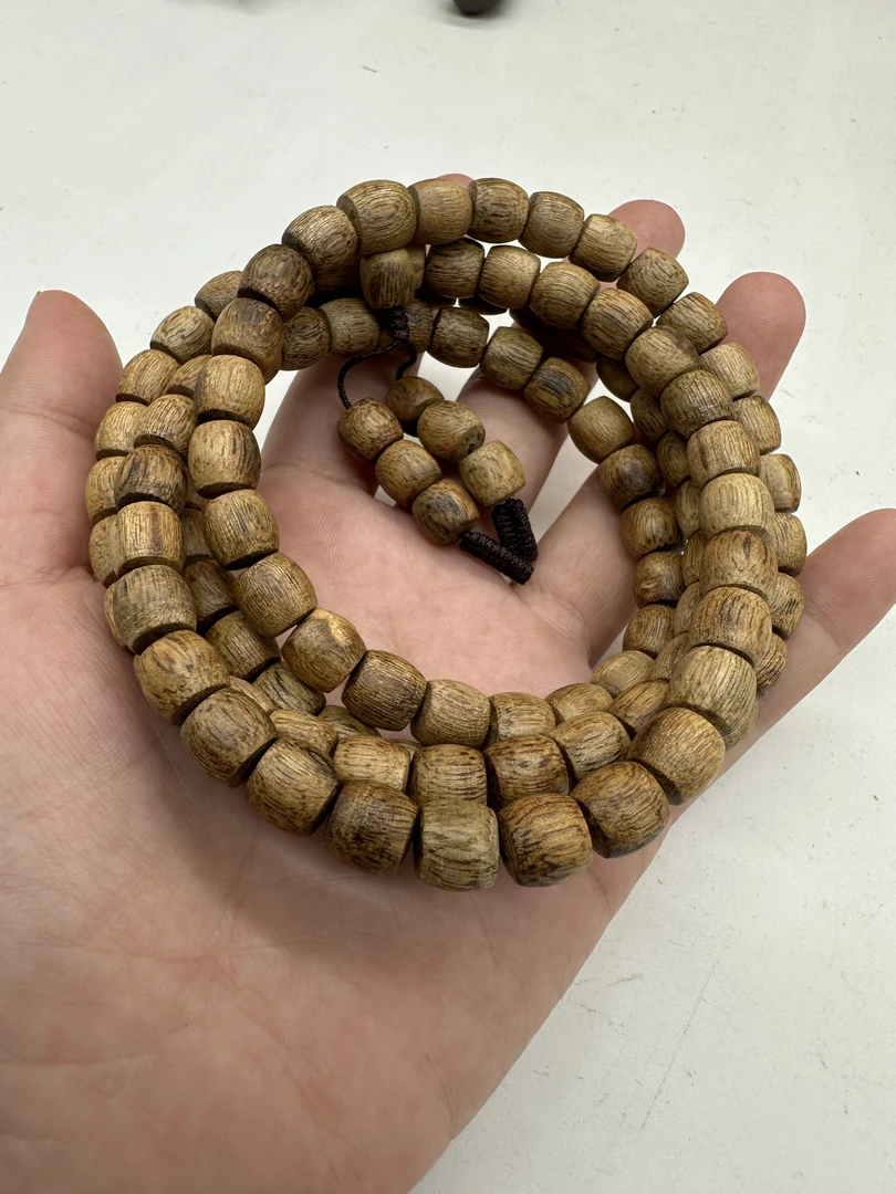 沉香99沉窖藏款海南黄油格鼓珠多圈8mm27g+（9年）