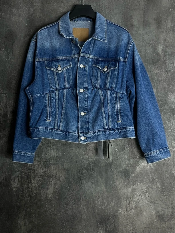 全新未使用 Balenciaga/巴黎世家 36码*1/褶皱牛仔外套/03990