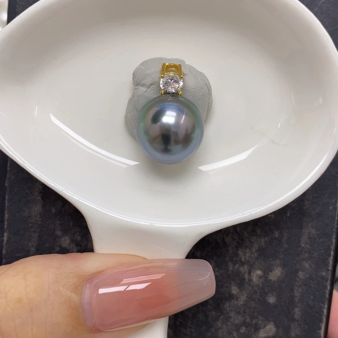 裸珠海水珍珠大溪地彩虹单珠13+