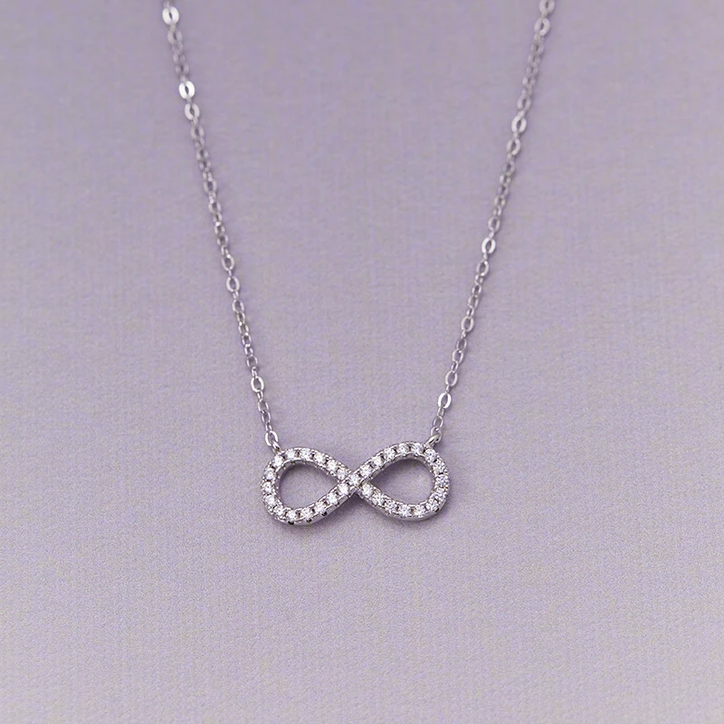 链子925银合成锆石 简约轻奢小众设计高级感时尚气质镶钻项链404