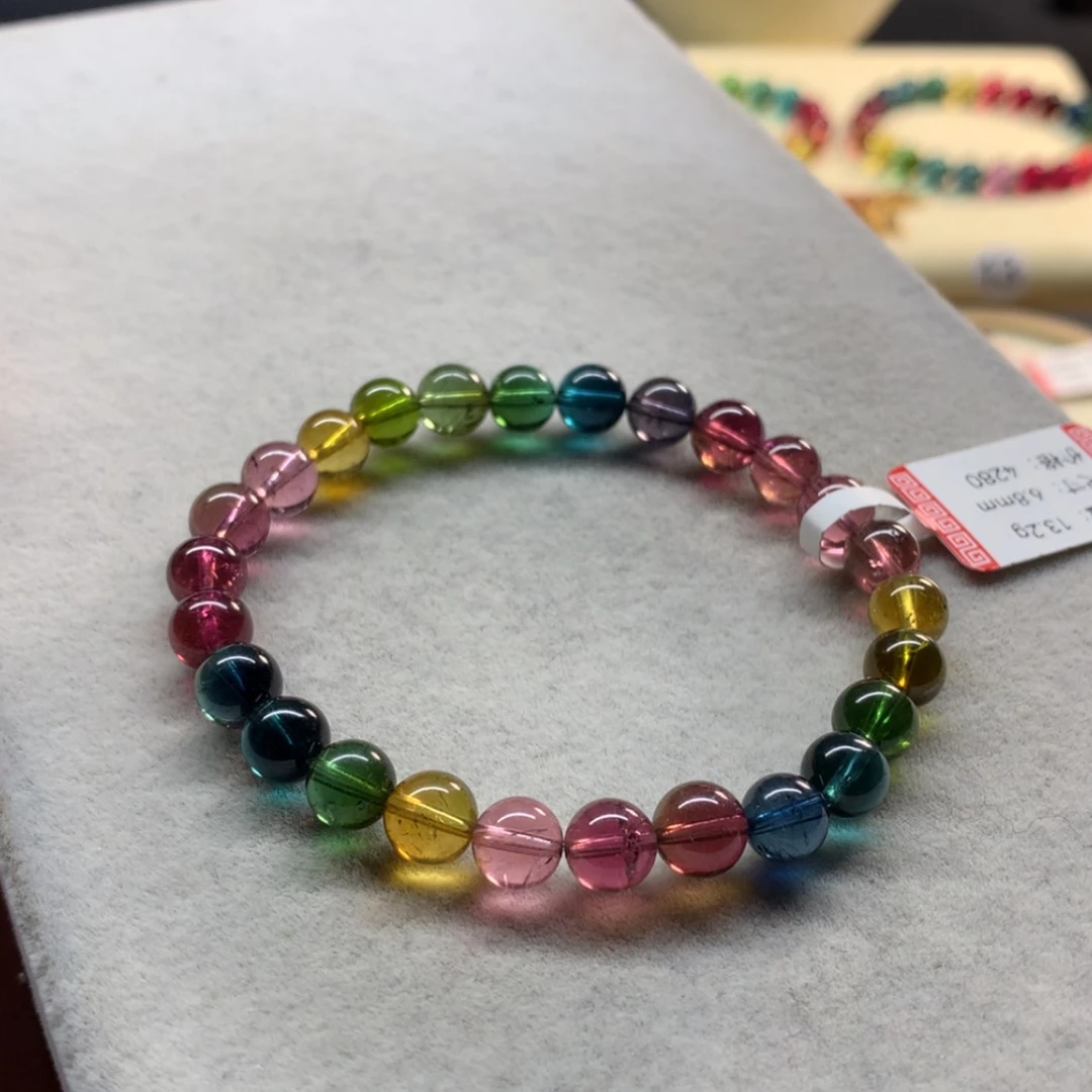 【闪购商品】未镶嵌手链碧玺艳丽单圈6.8