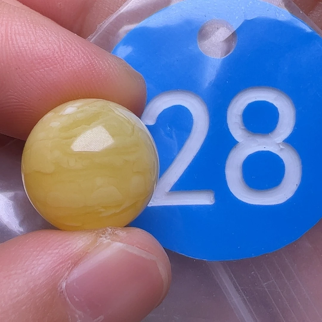 未镶嵌蜜蜡裸石花粉14.8m m