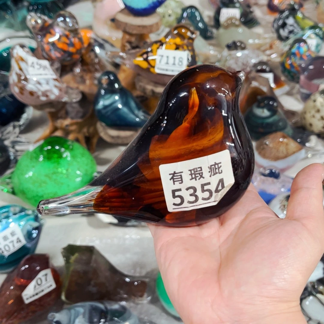 鸟5354 家悦美居琉璃摆件瑕疵