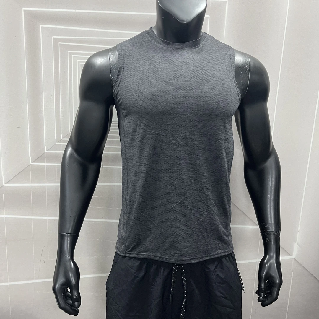 c308 夏季新款 男士小鹿立体标 透气网眼运动背心 宽肩 五色