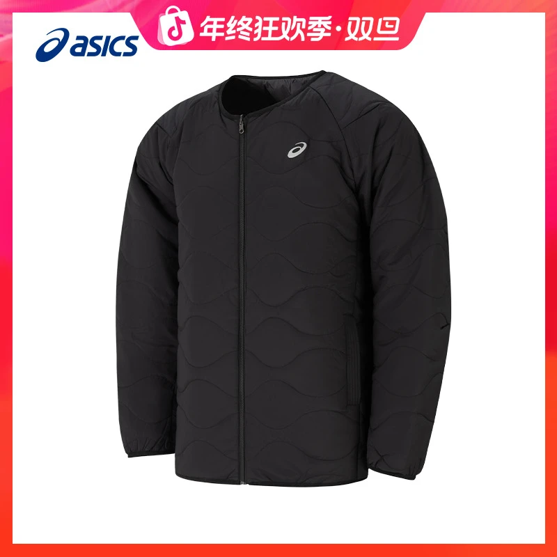 新年战袍ASICS亚瑟士男女防泼水两面穿舒适反光保暖情侣外套