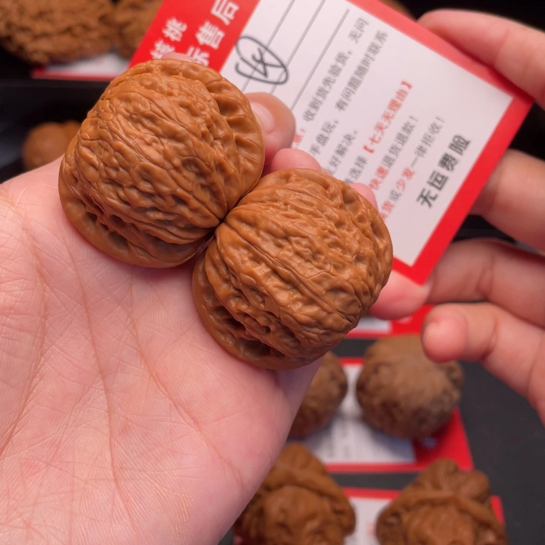 ****收文玩核桃把件铁锤39