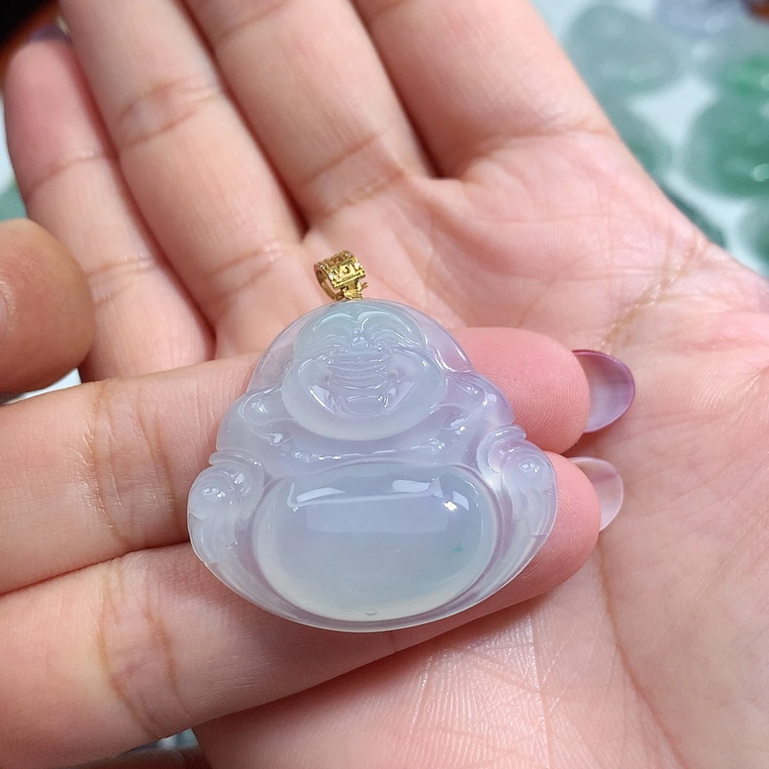 小***吴翡翠未镶嵌颈饰佛公