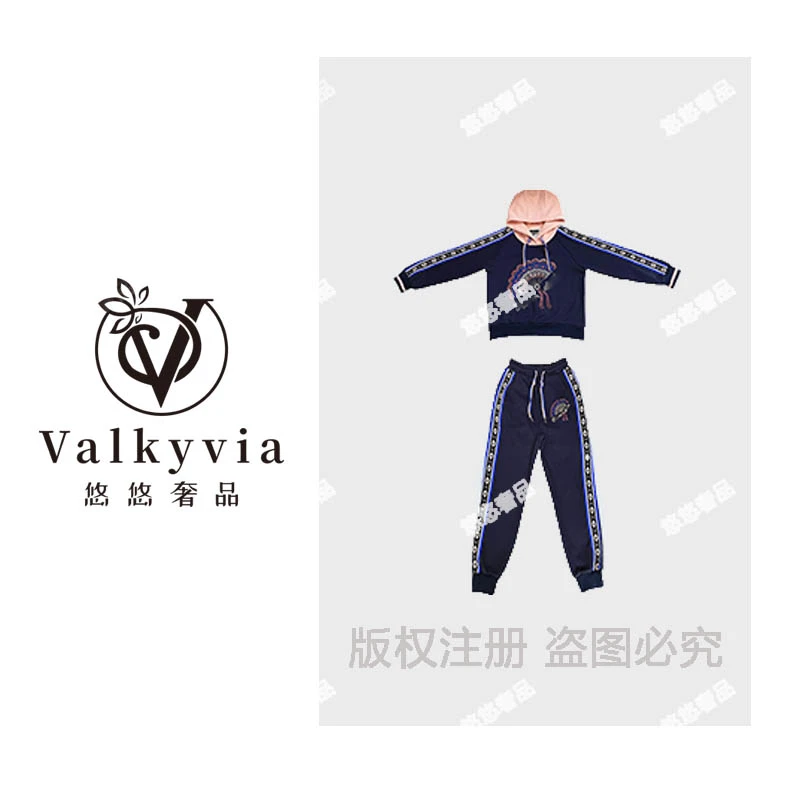【Valkyvia/悠悠奢品】25款新款蓝粉时尚休闲运动套装4077pj