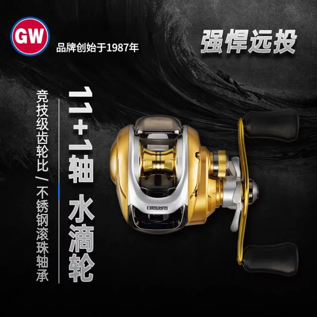 GW/光威捍路者打黑水滴轮泛用远投鱼线轮11+1轴承防炸线渔轮