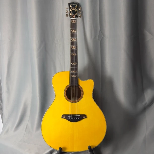 曼拉特T80C民谣吉他全单加震电箱41寸演奏用琴