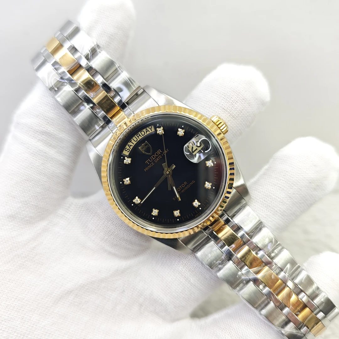 99新 TUDOR/帝舵 王子与公主76213/36mm/黑盘钻刻/自动机械/单表