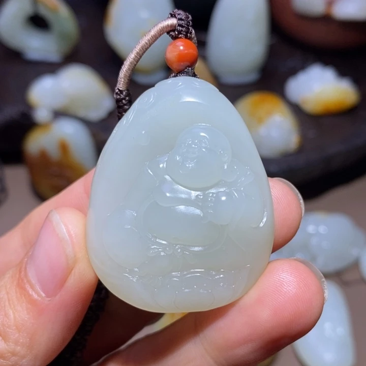 和田玉未镶嵌吊坠(不含链)