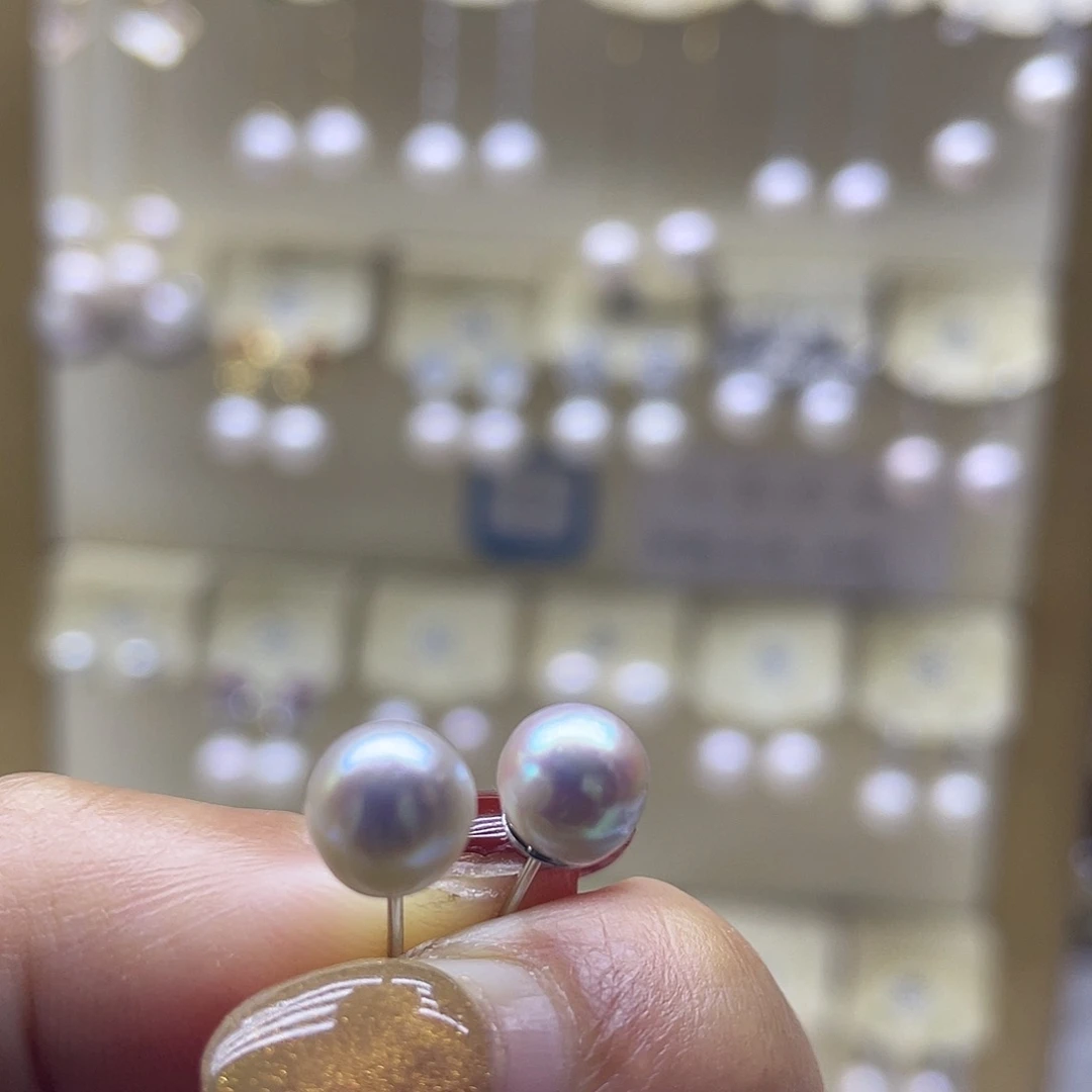 耳饰海水珍珠银S925镶嵌