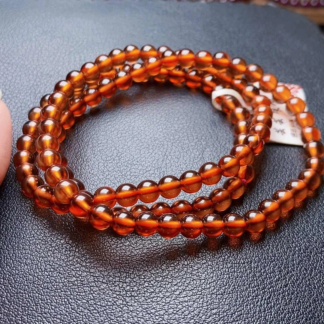 未镶嵌手链石榴石5.5 3圈毕业级