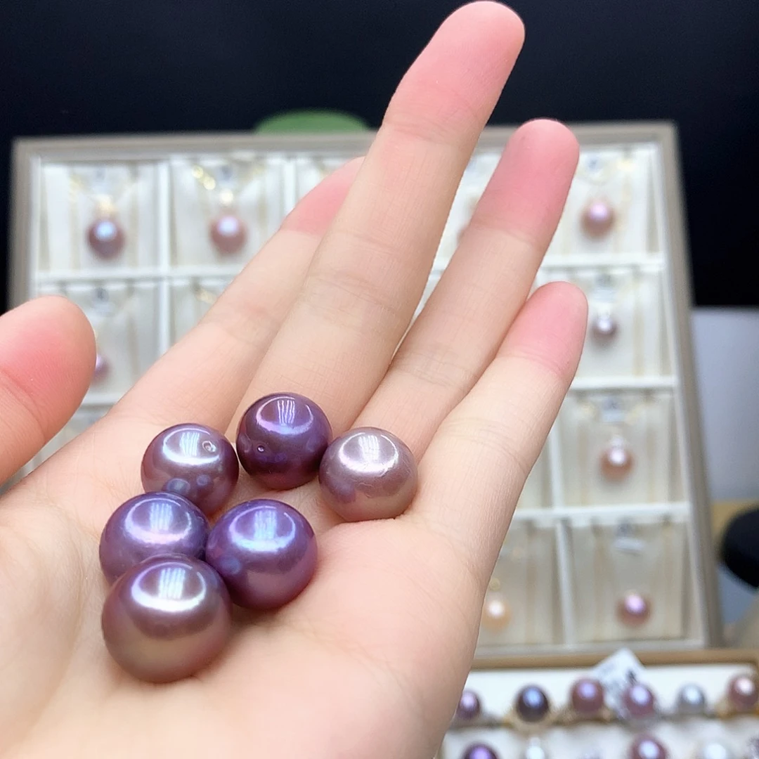 淡水珍珠颈饰18K金镶嵌