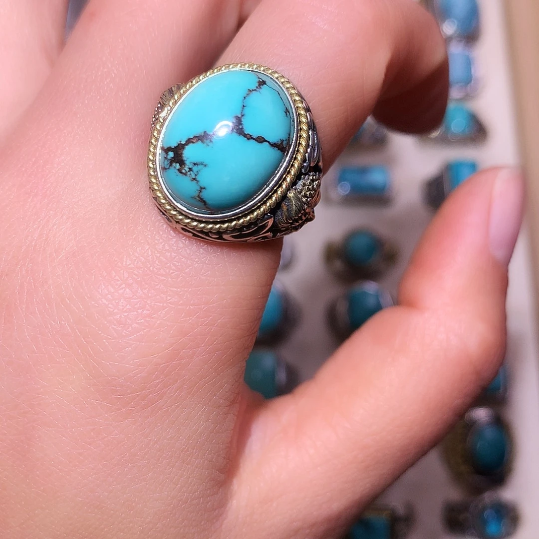 绿松石银S925镶嵌颈饰