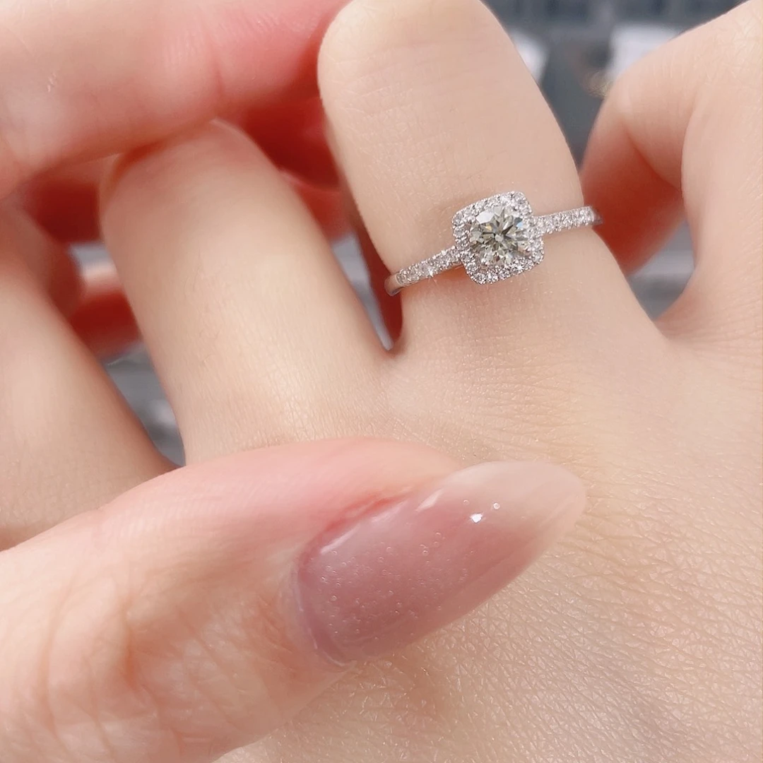 天然钻石戒指/指环18K金镶嵌DS24120144