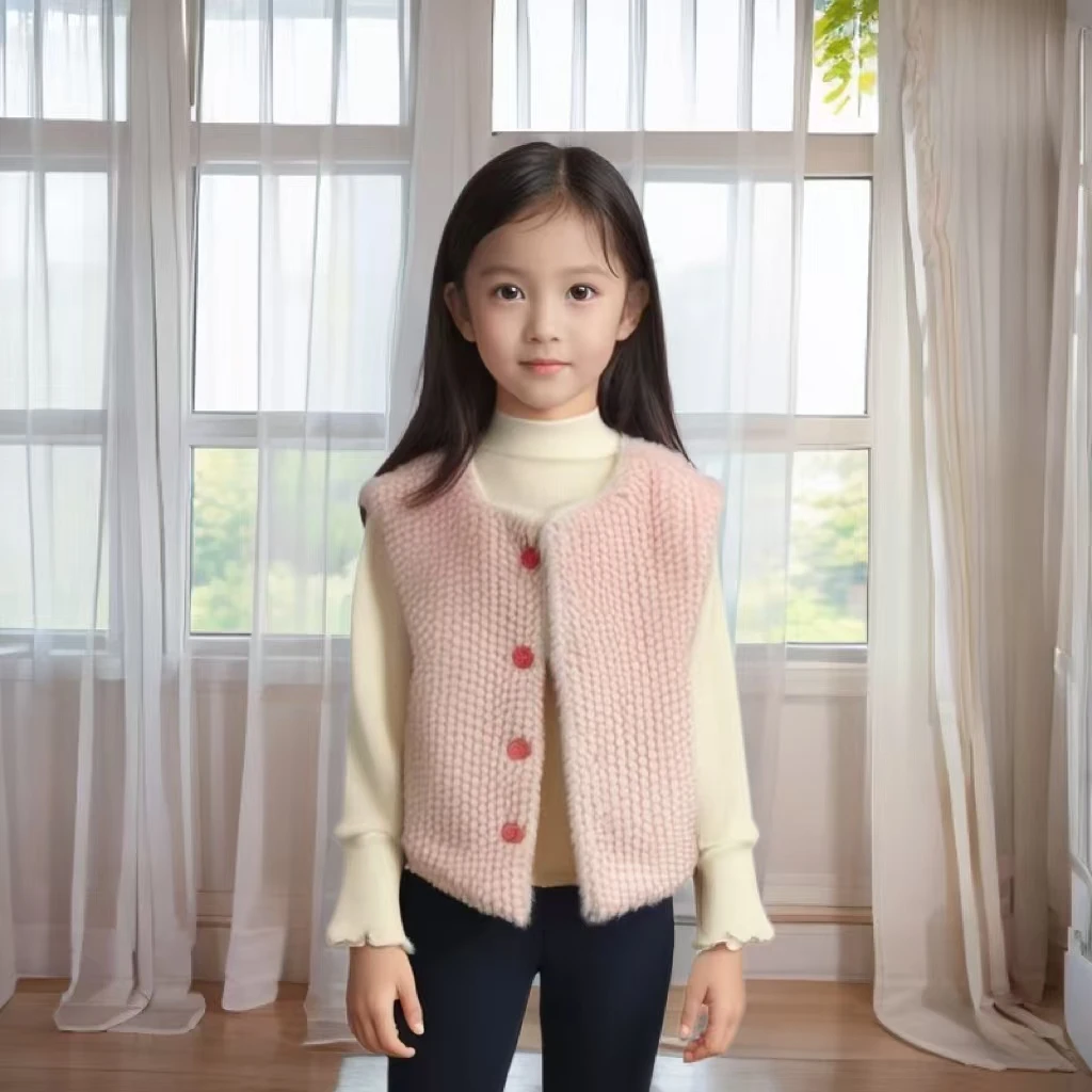 婴格朗迪E20男女童毛毛马甲背心