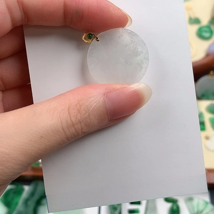 翡翠18K金镶嵌颈饰86434677788