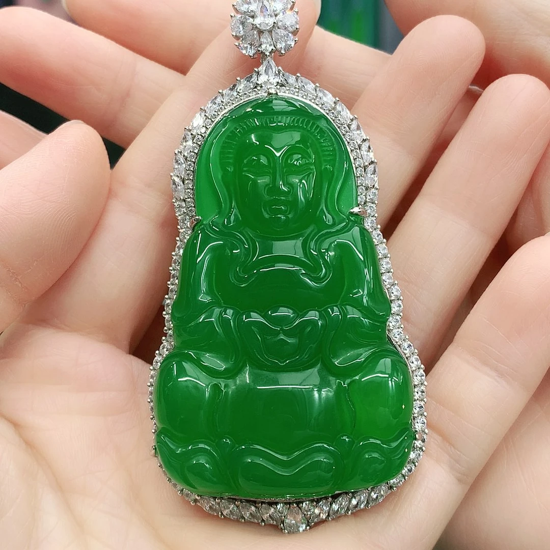 银S925镶嵌吊坠玛瑙/玉髓