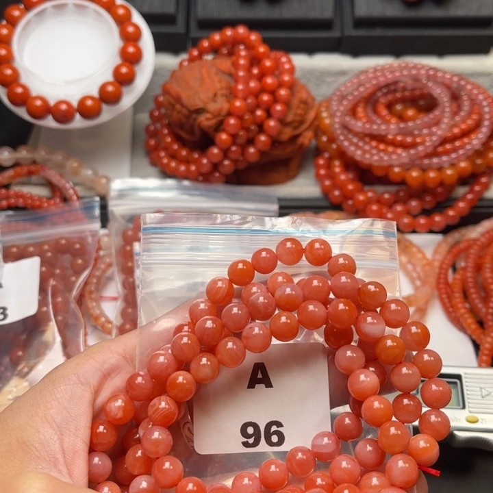 未镶嵌多样性发货默认微瑕称重8m m南红玛瑙