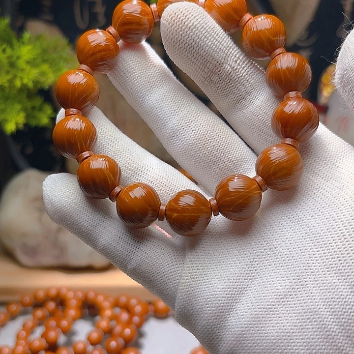 橄榄核手串/手链1.5梅林铁定风珠