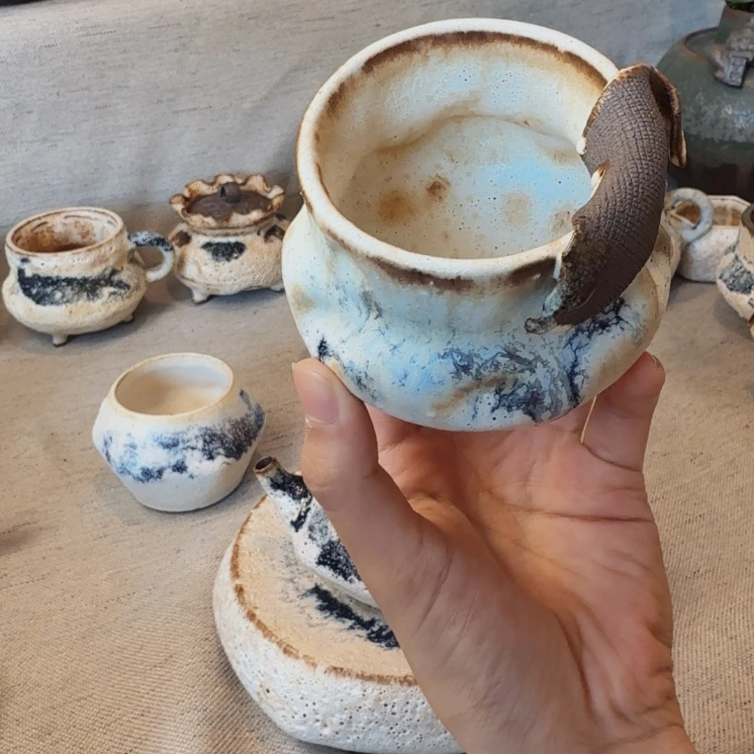 拙艺坊一个布纹杯一个