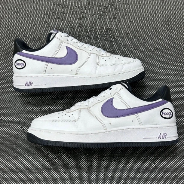 90新 NIKE/耐克 42码 空军一号 af1 白紫 无盒 复古板鞋