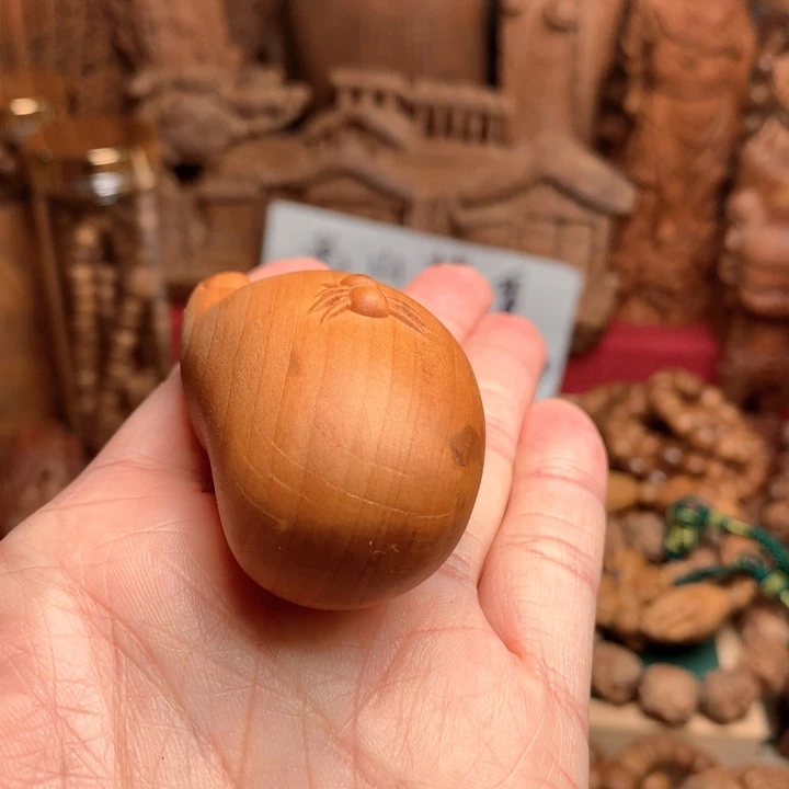 檀香木把件老山檀知足瑕疵