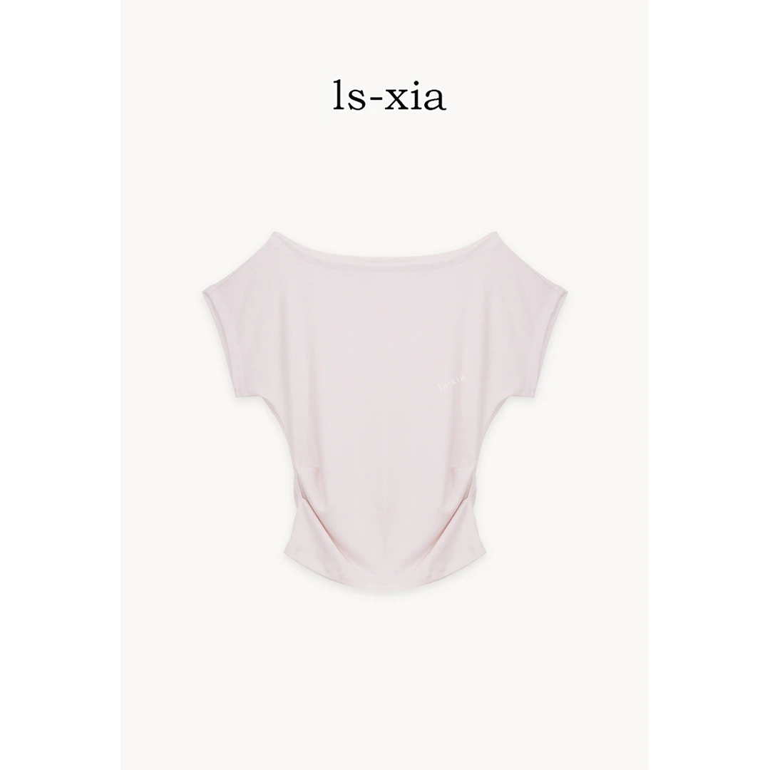 【简序】优雅气质时尚T恤下摆收腰显瘦短袖