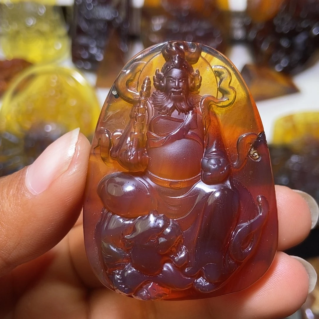 琥珀未镶嵌颈饰缅甸天然琥珀吊坠