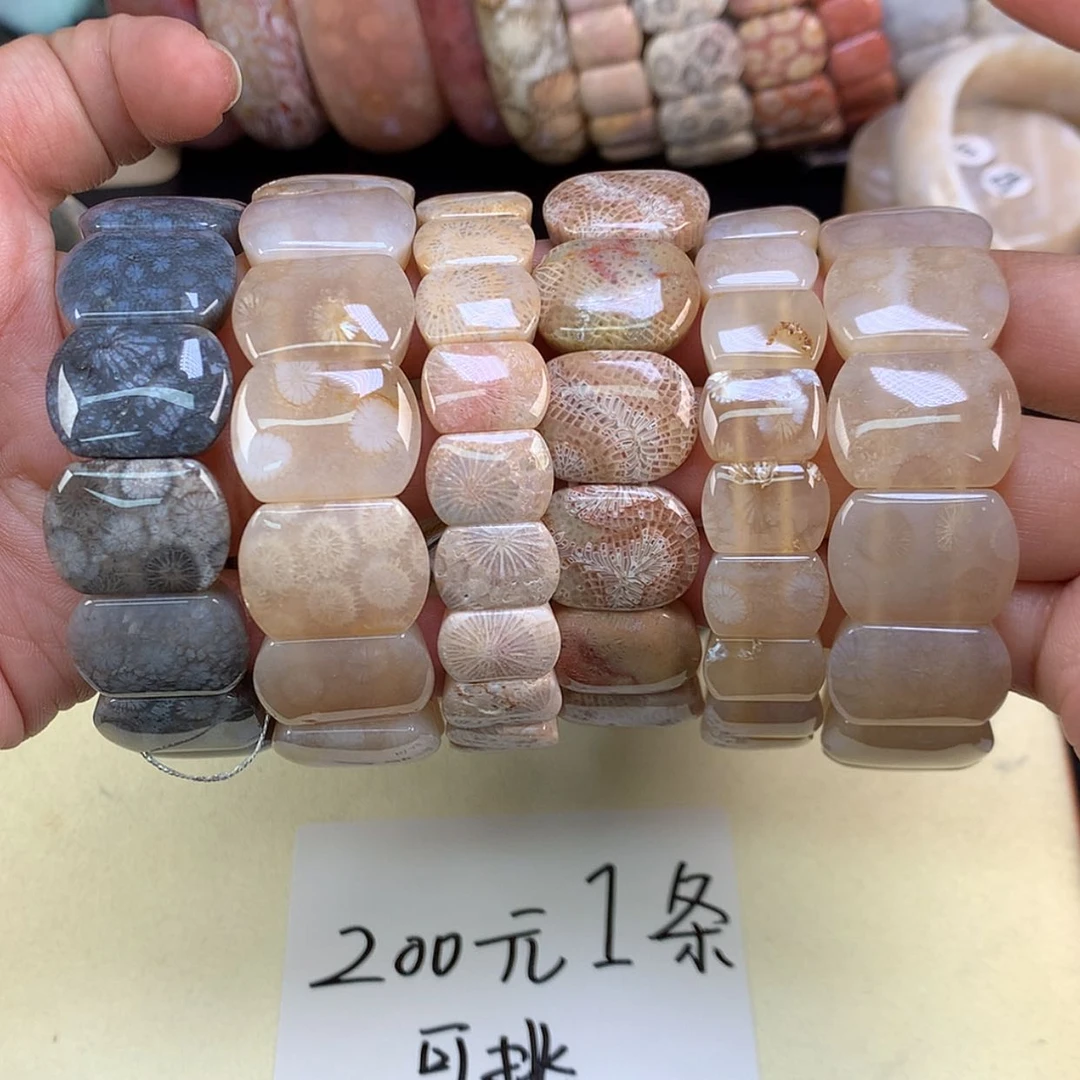 【闪购商品】颈饰未镶嵌硅化珊瑚（珊瑚玉）22号手牌200一条可挑