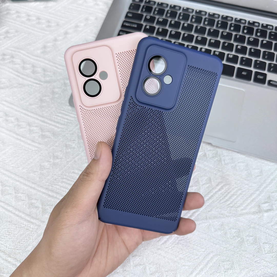 适用于荣耀100手机壳镂空网孔全包散热简约磨砂