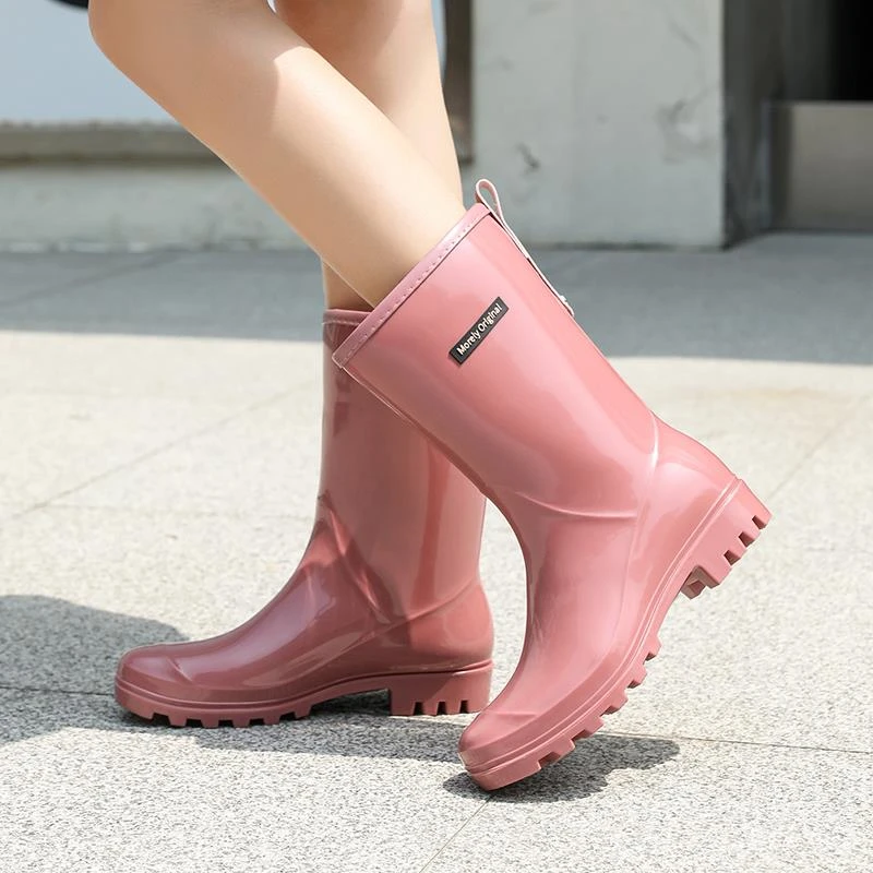 雨鞋女夏季时尚中筒水鞋外穿防水防滑耐磨雨靴厨房工作胶鞋厨房