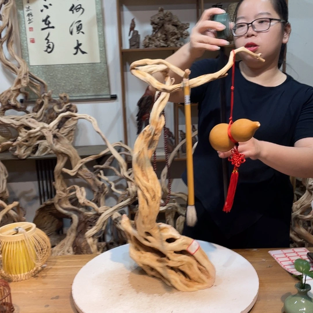 香榧木杜鹃根根艺摆件