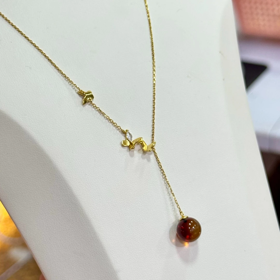 【熊总夫妇】红蓝珀单珠琥珀吊坠（多样性发一件）