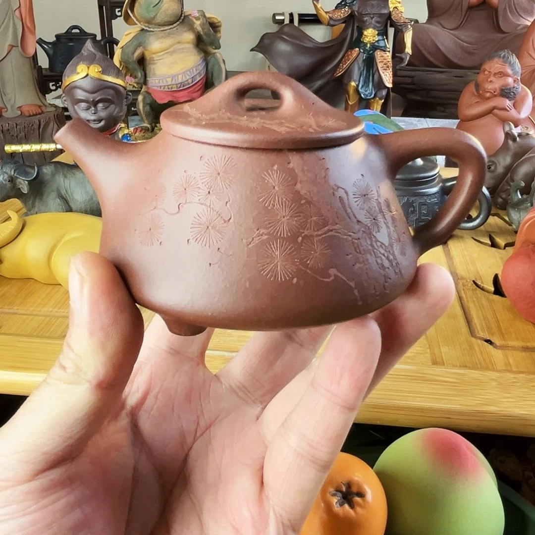 肉***饼紫砂茶壶平盖石瓢壶