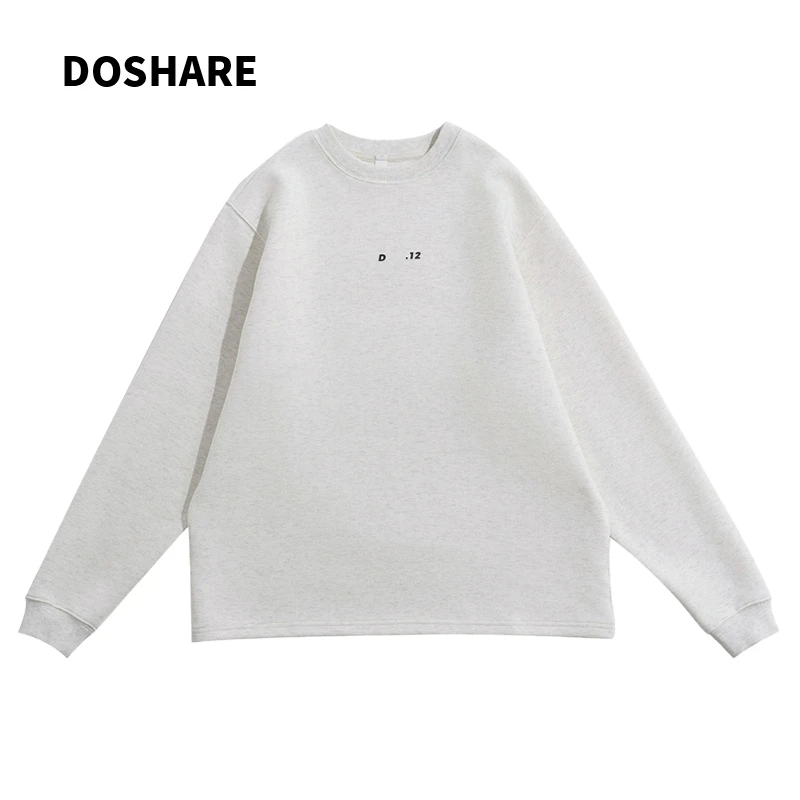 【渡十二】028款2025新款男女裸感空气层字母印花圆领宽松卫衣