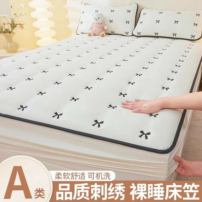 加厚原棉夹棉床笠单件2025新款防暑啊床垫套榻榻米保护罩四季通用