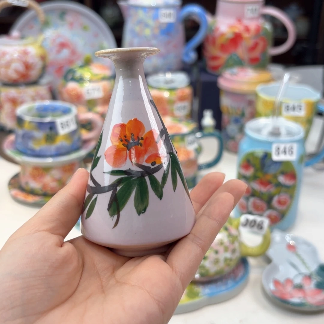景德镇手绘高温釉下彩陶瓷茶具