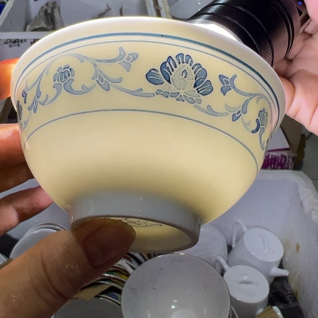 醴陵高温瓷手绘9厘米群力