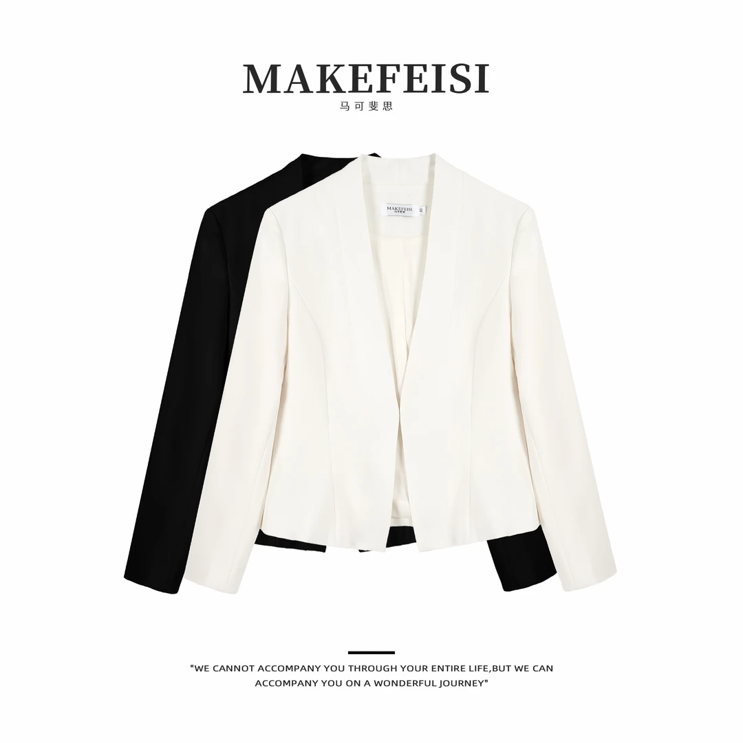【鱼尾西服】G端定制立裁修身百搭显瘦西装短外套WT269