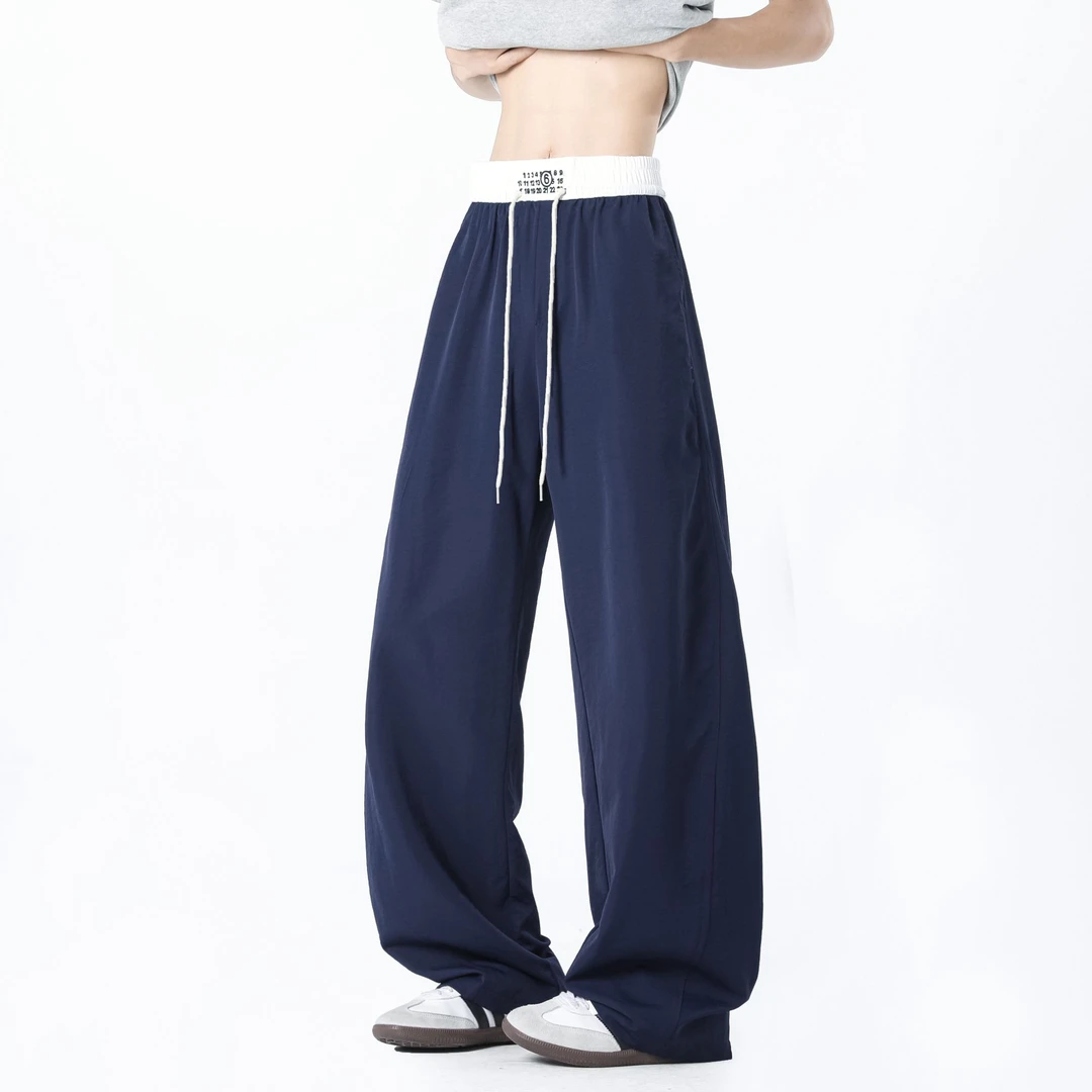 NNEFC马吉拉美式速干弯刀裤男女夏季新款宽松直筒阔腿冰丝休闲裤