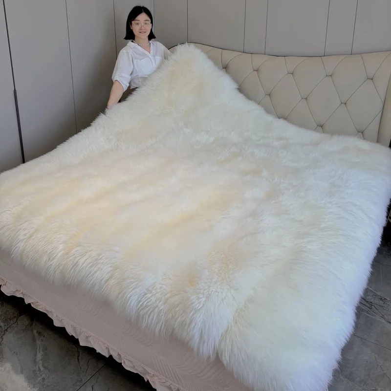 加大羊皮皮毛一体褥子加厚保暖保暖床垫羊毛毯羊皮羊皮褥子床褥垫