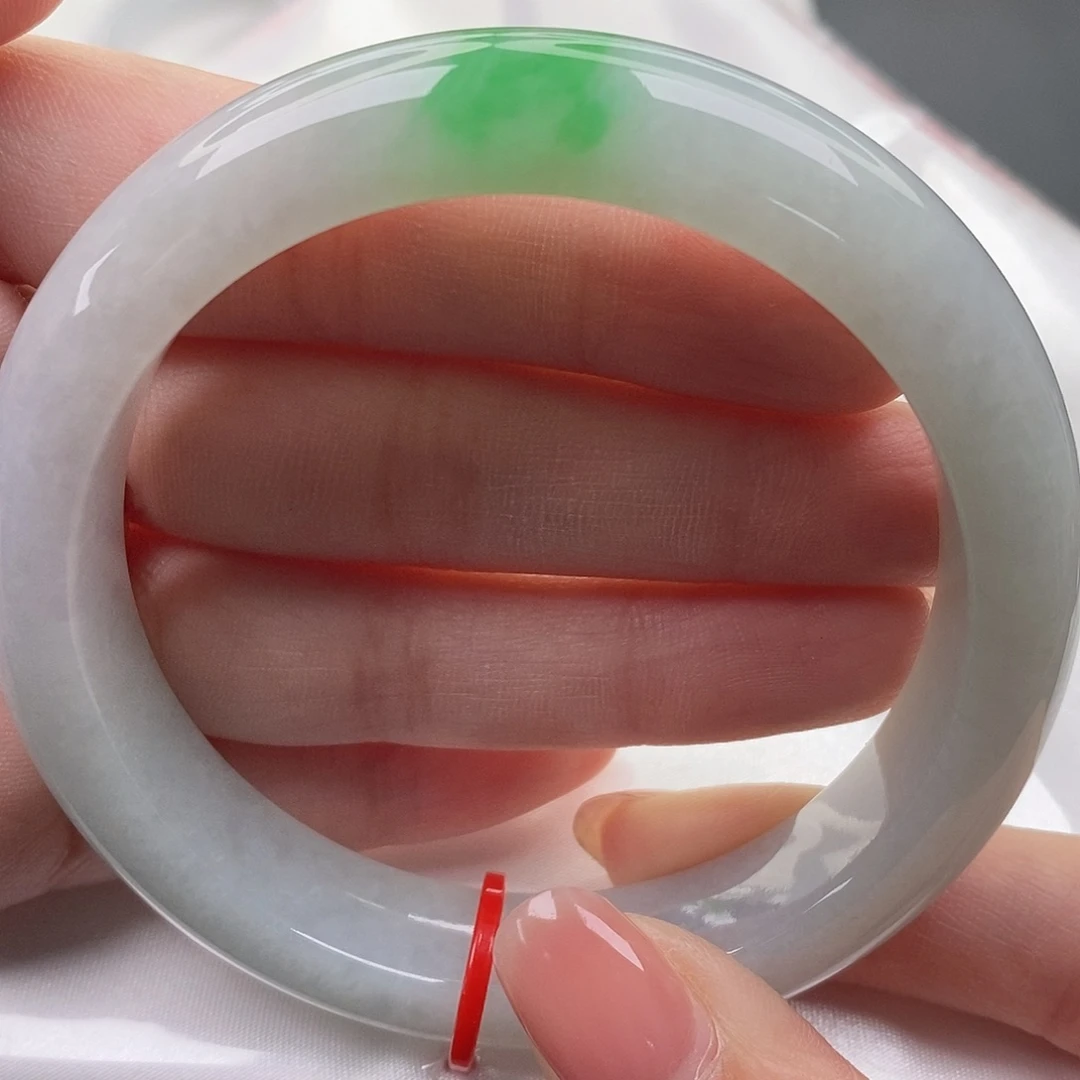 翡翠未镶嵌手镯（圆镯）缅甸天然A货翡翠 58