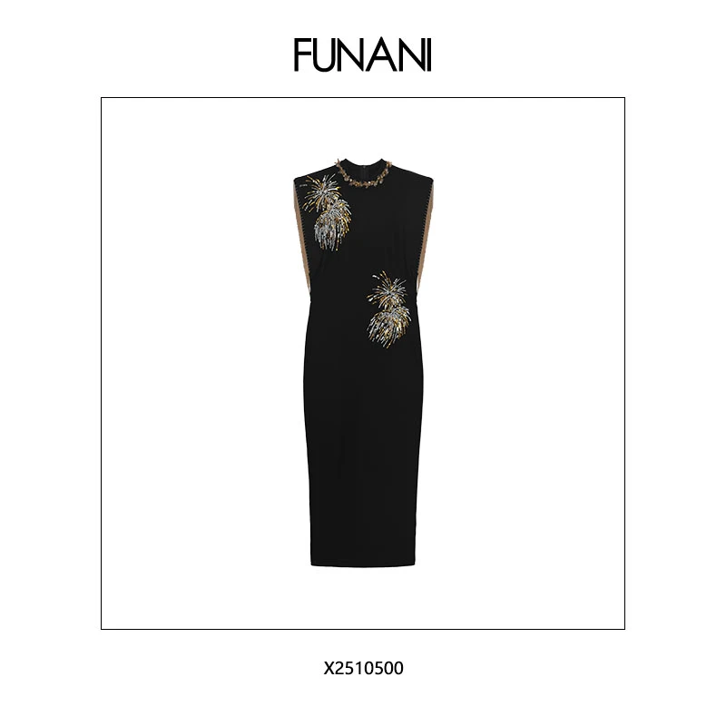 FUNANI 原创高定设计感重工立裁 连衣裙 X2510500
