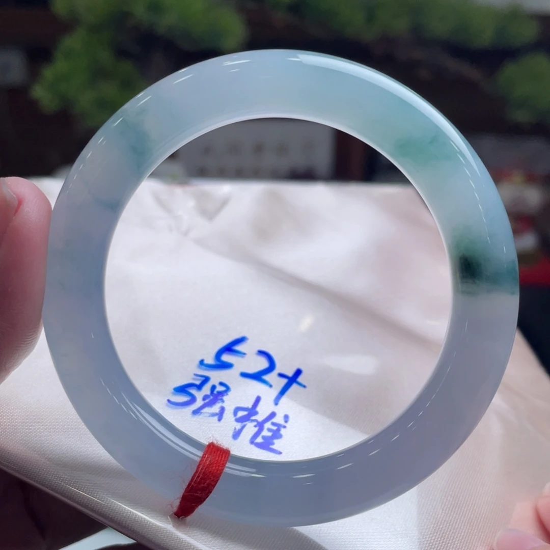 翡翠未镶嵌手镯52莫奈花园