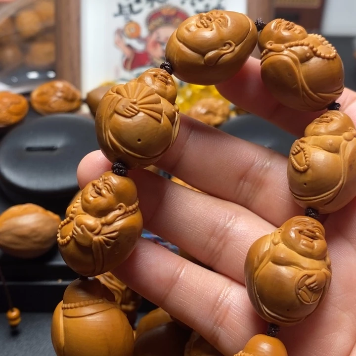橄榄核手串/手链1.9光背弥勒
